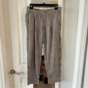 605 Ace + Jig Striped Pull On Pants Size Small Color Cream Black
